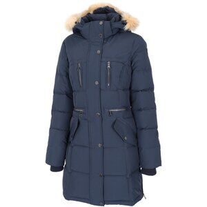 Pajar Canada Balmoral Down Parka Coat Navy Crystal